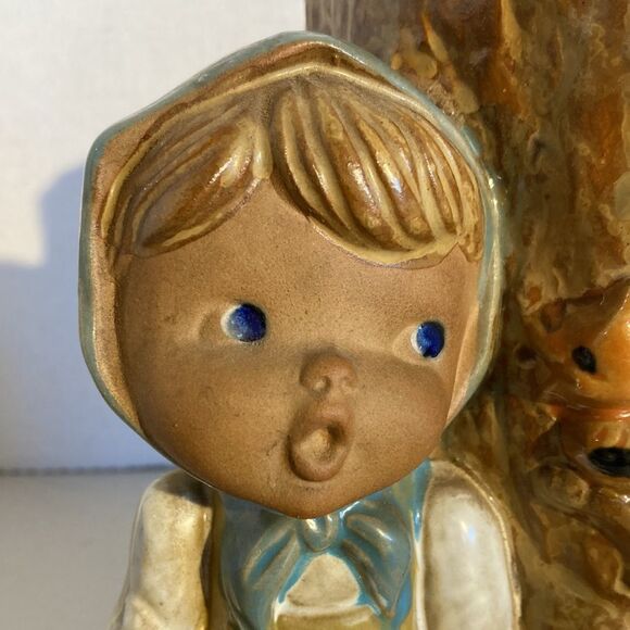 Vintage Hummel-Like UCTCI‎ Japan Little Girl Porcelain Bookend Bookshelf Decor - Picture 2 of 9